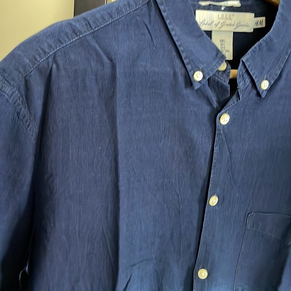 H&M Navy blue half sleeve shirt - Picture 7 of 7
